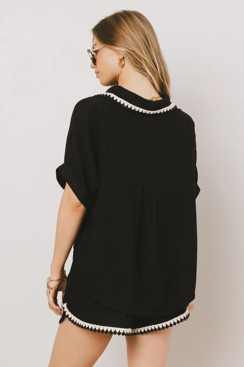 Kiana Embroidered Button Up - FINAL SALE sold by bohme product image thumbnail 3