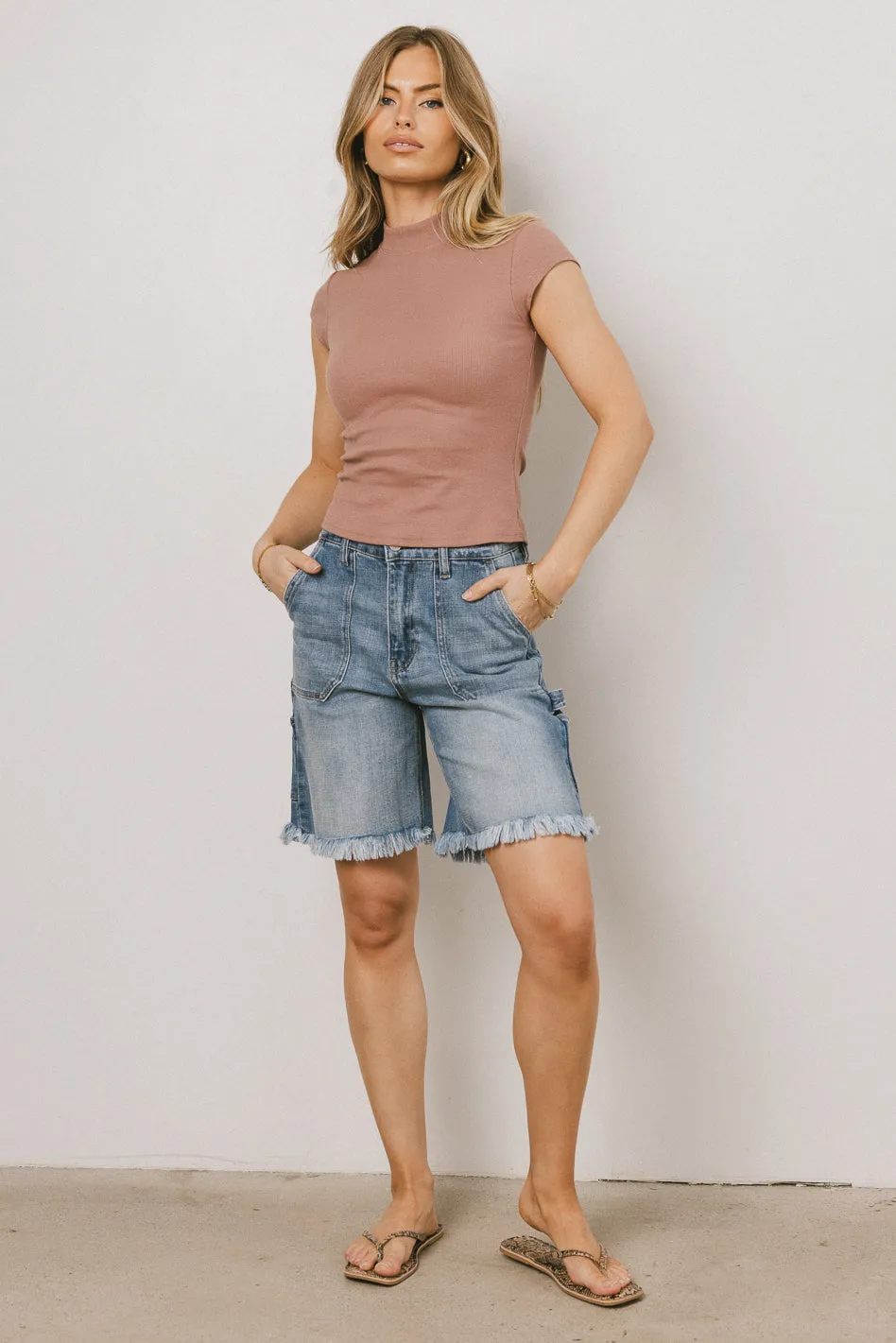 Noel Mock Neck Top in Mauve - FINAL SALE sold by bohme product image thumbnail 2