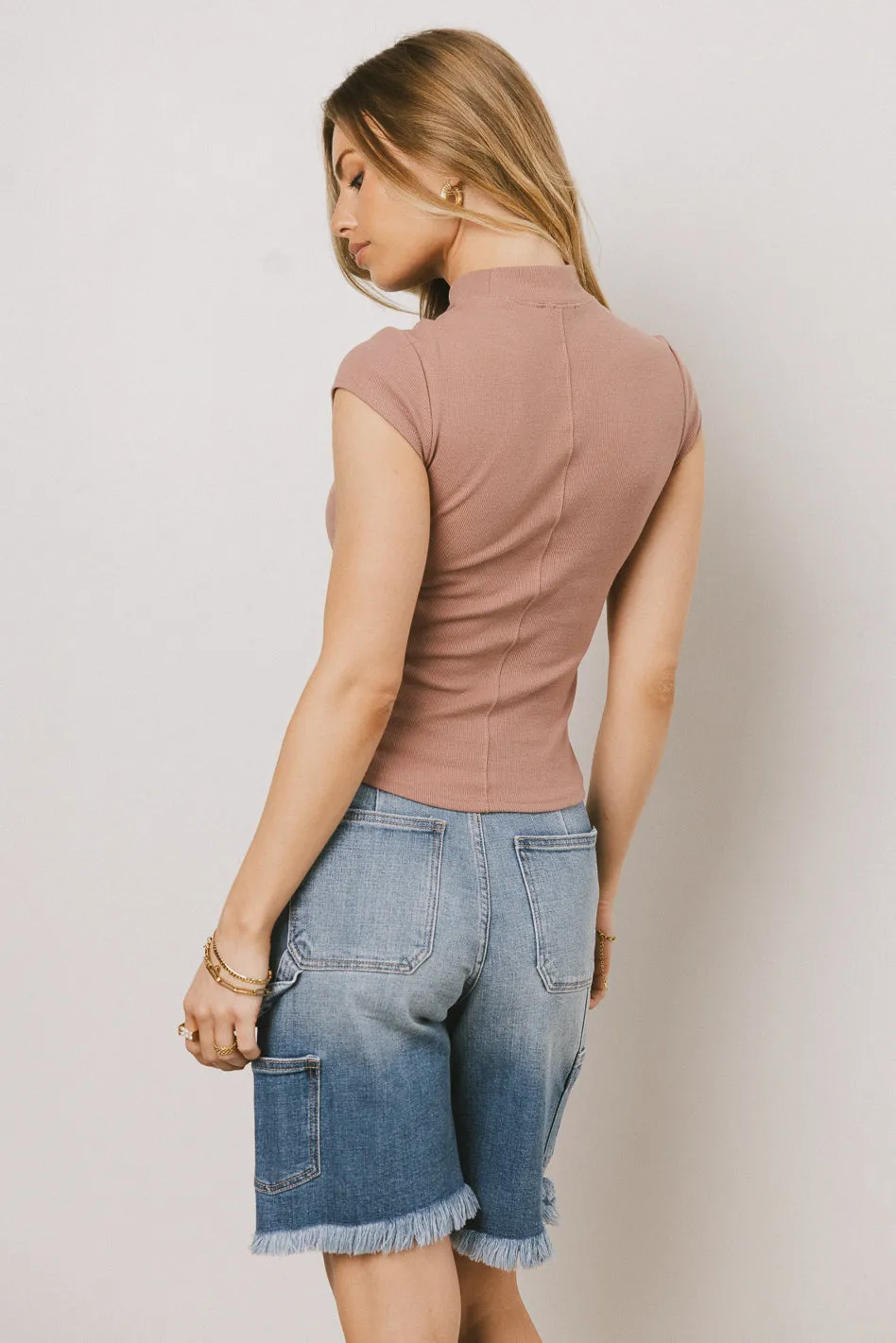 Noel Mock Neck Top in Mauve - FINAL SALE sold by bohme product image thumbnail 4