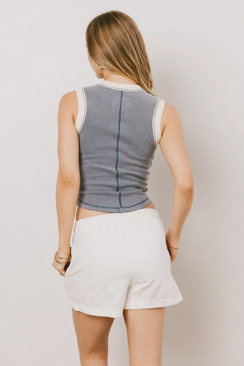 Lilah Reverse Seam Tank in Indigo - FINAL SALE sold by bohme product image thumbnail 4