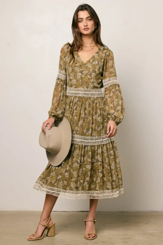 Suzan Floral Midi Dress - FINAL SALE sold by bohme