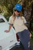 Jace Contrast Tee in Beige sold by bohme