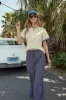 Jace Contrast Tee in Beige sold by bohme