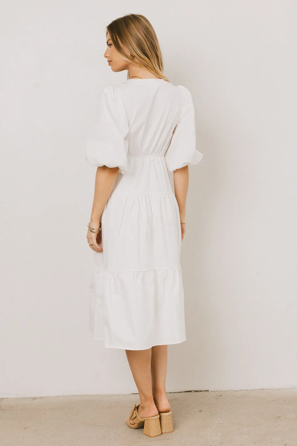 Nadia Midi Dress in Cream - FINAL SALE sold by bohme product image thumbnail 4