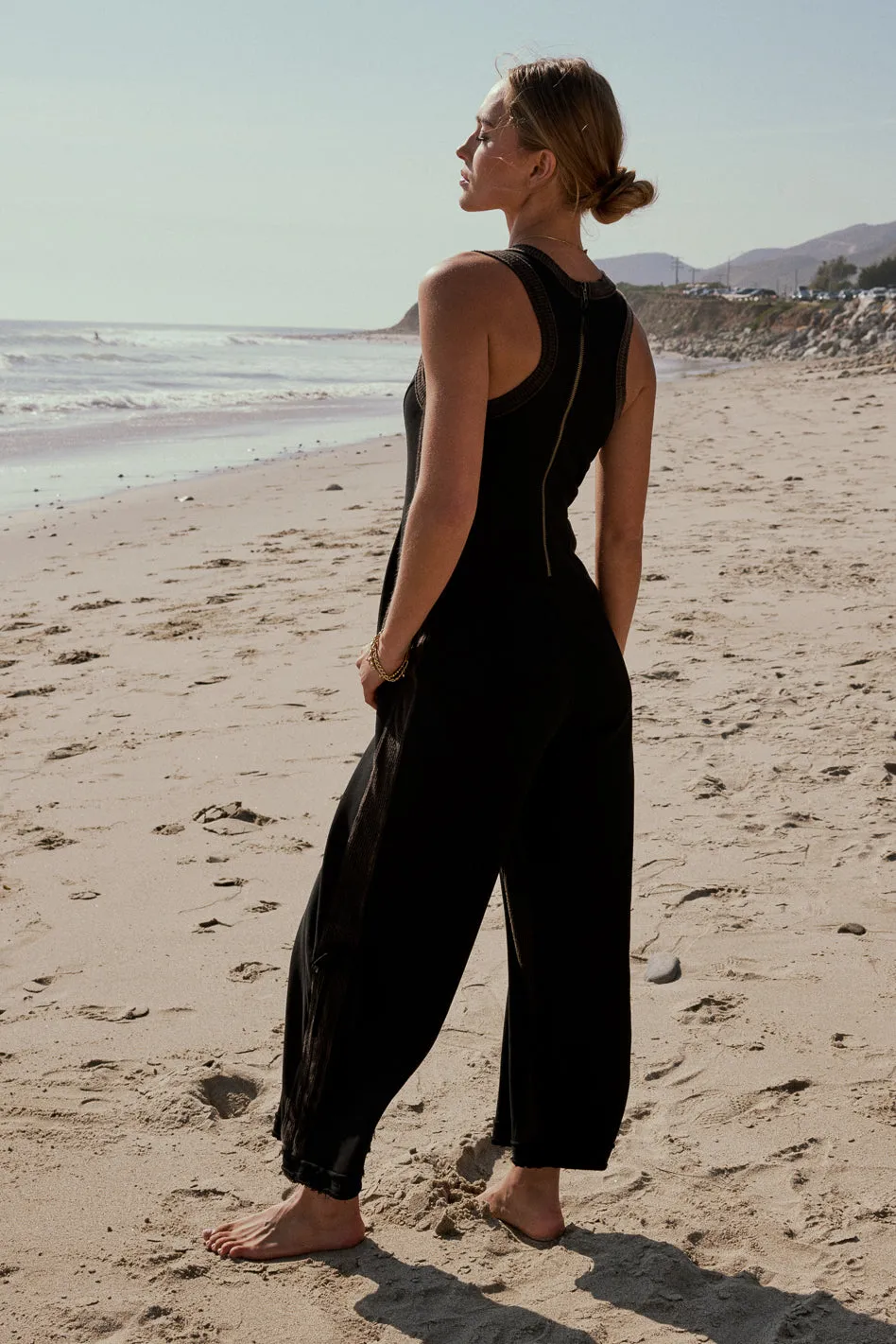 Tristan Knit Jumpsuit in Charcoal sold by bohme product image thumbnail 2