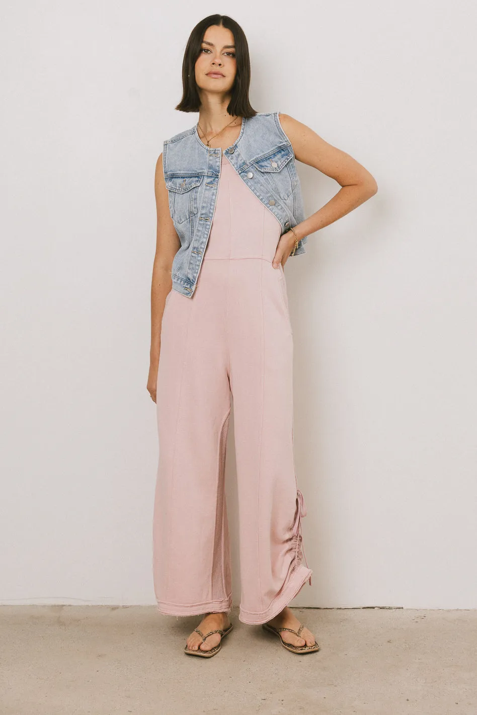 Tristan Knit Jumpsuit in Pink - FINAL SALE sold by bohme product image thumbnail 5