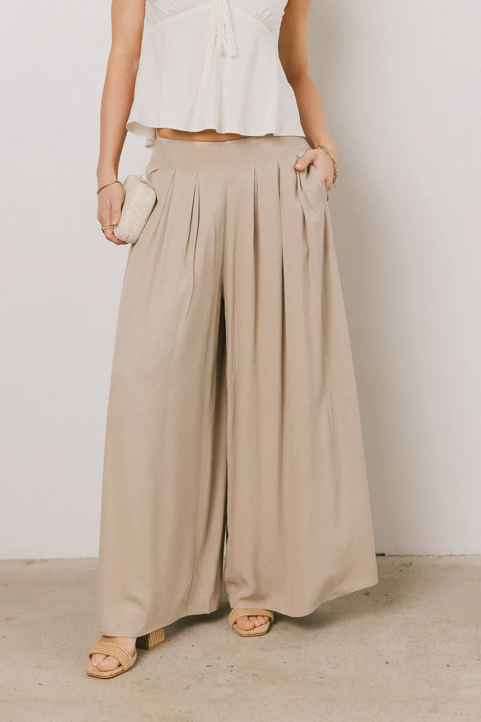 Kiaan Baggy Pants in Tan - FINAL SALE sold by bohme