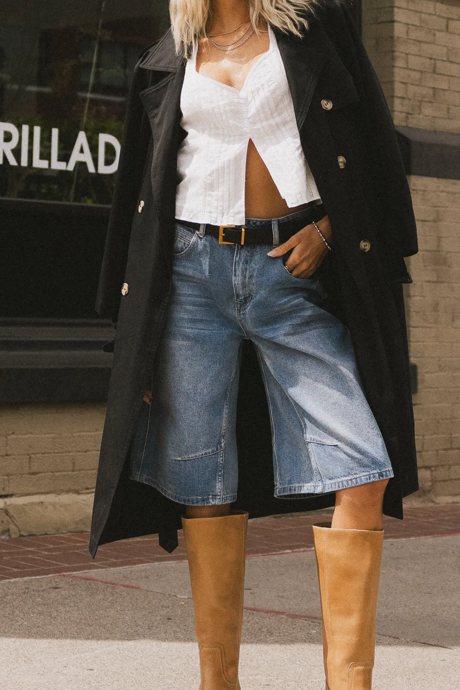 Alden Bermuda Shorts in Medium Wash - FINAL SALE sold by bohme