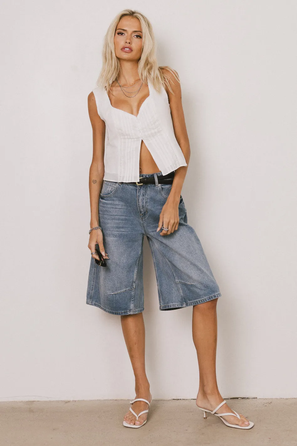 Alden Bermuda Shorts in Medium Wash - FINAL SALE sold by bohme product image thumbnail 5