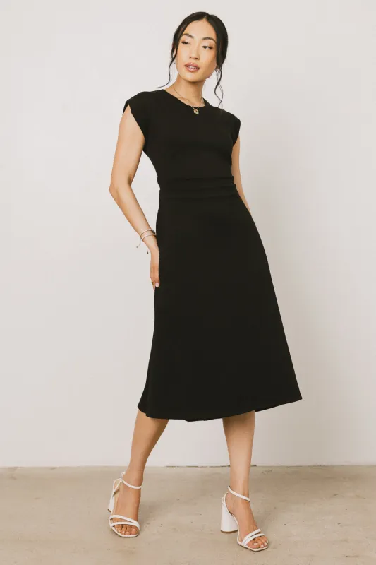 Kyra Midi Dress in Black - FINAL SALE sold by bohme