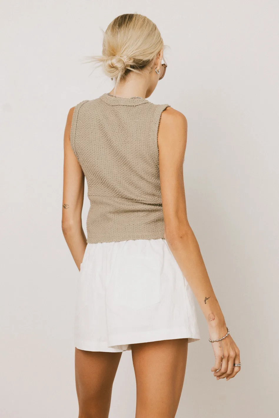 Griffin Knit Tank Top in Sage sold by bohme product image thumbnail 4