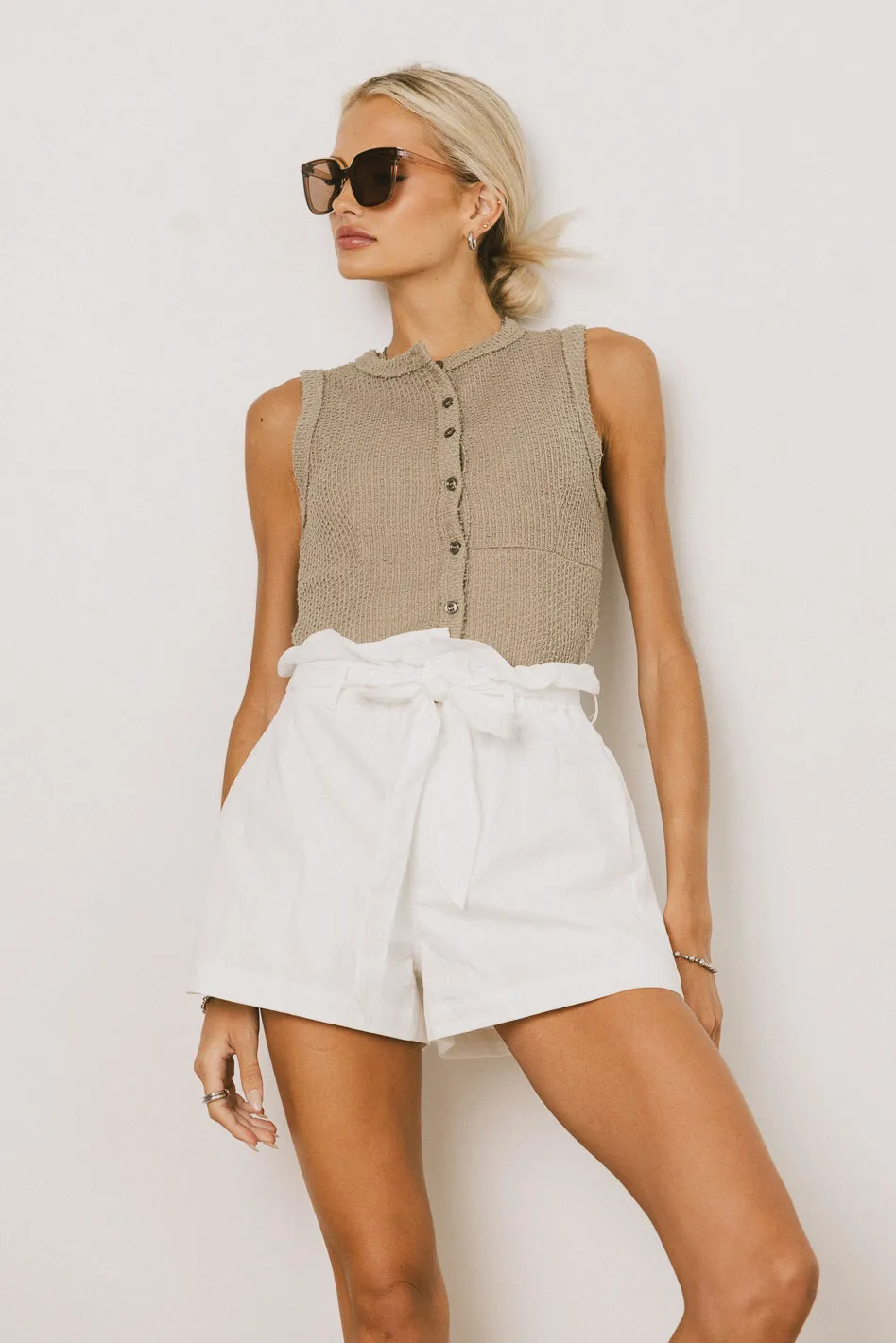 Griffin Knit Tank Top in Sage sold by bohme product image thumbnail 5