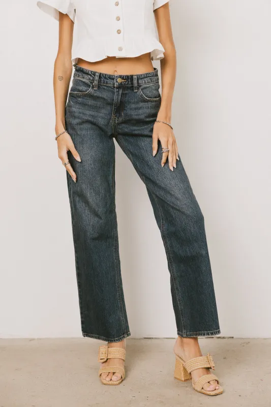 Marshall Straight Leg Vintage Jeans in Dark Wash sold by bohme