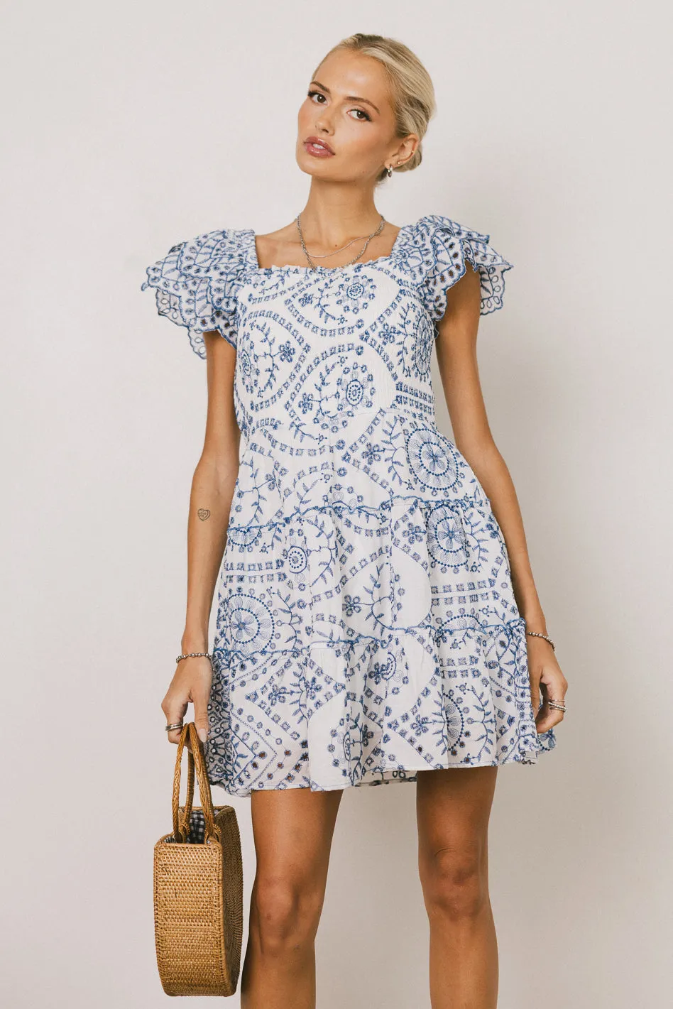 Stella Embroidered Mini Dress - FINAL SALE sold by bohme product image thumbnail 3
