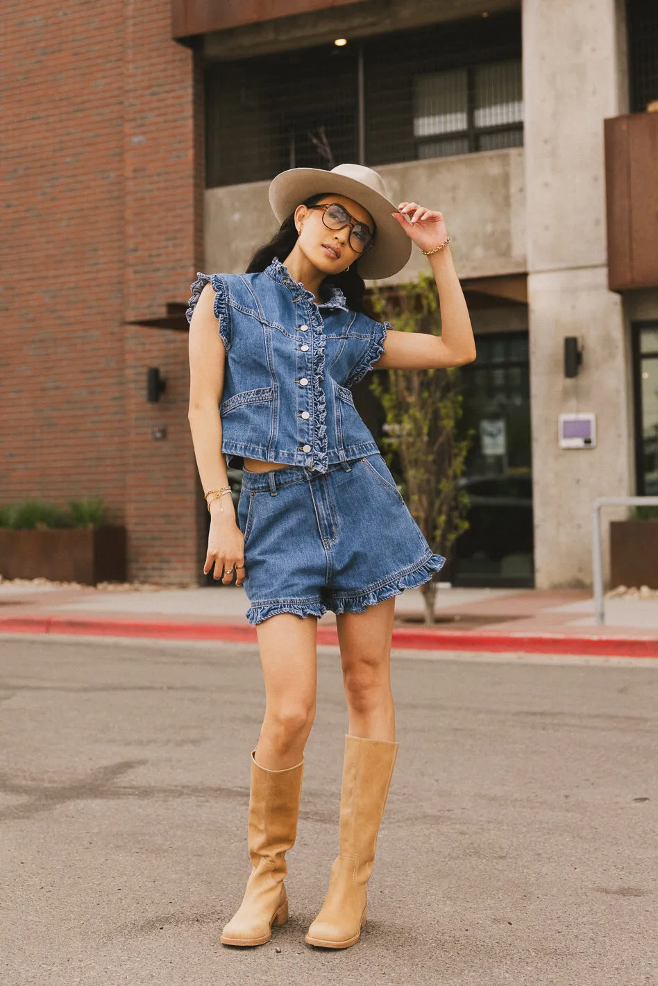 Sasha Ruffled Shorts - FINAL SALE sold by bohme