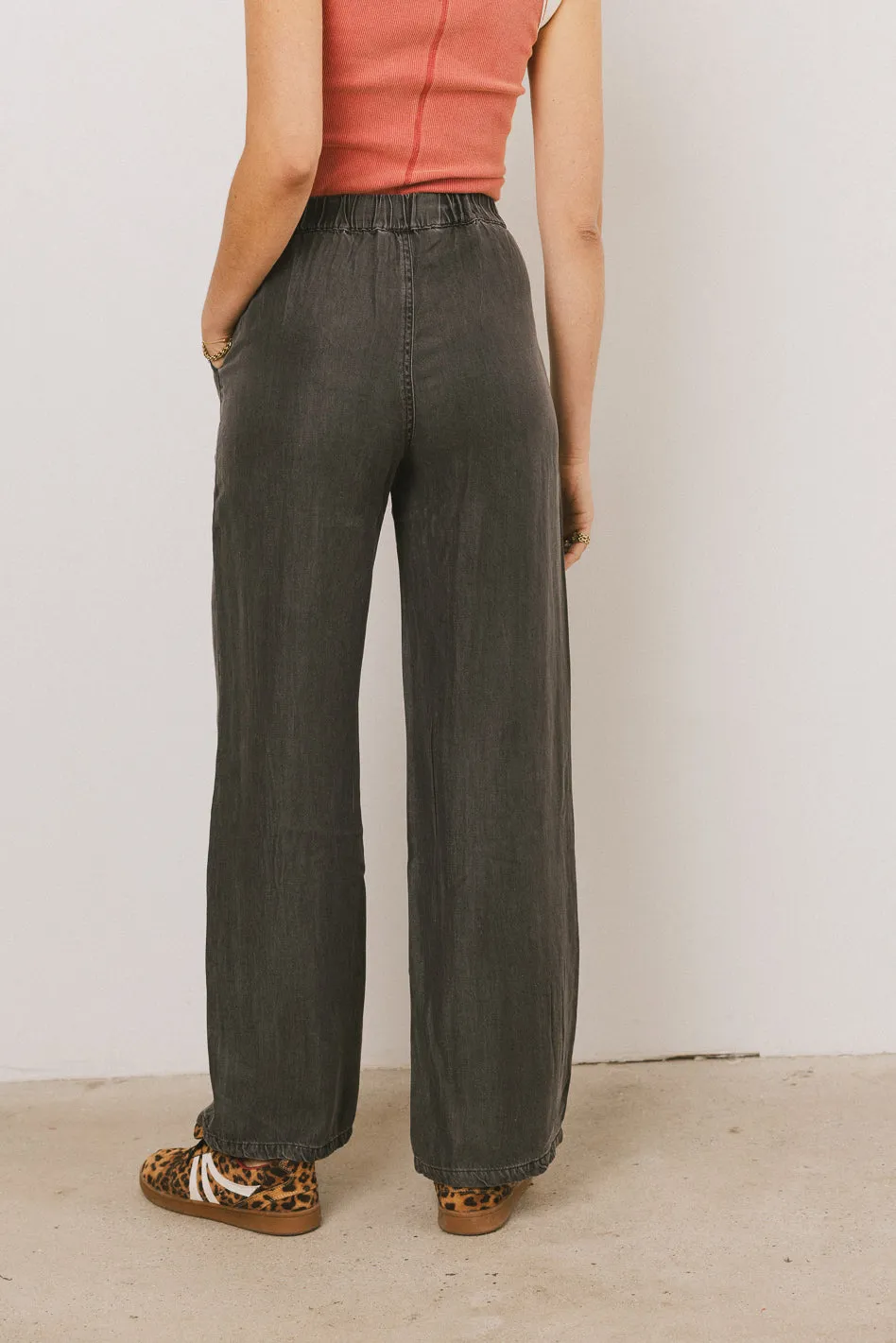 Reece Wide Leg Pants in Black - FINAL SALE sold by bohme product image thumbnail 4