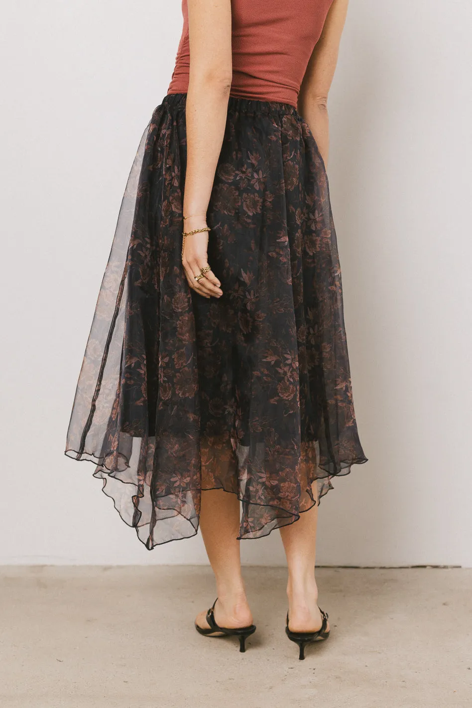 Atlas Floral Asymmetrical Skirt - FINAL SALE sold by bohme product image thumbnail 4