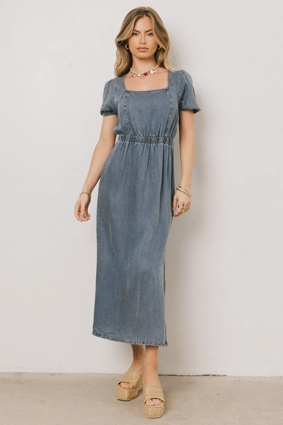 Gael Denim Maxi Dress - FINAL SALE sold by bohme product image thumbnail 2