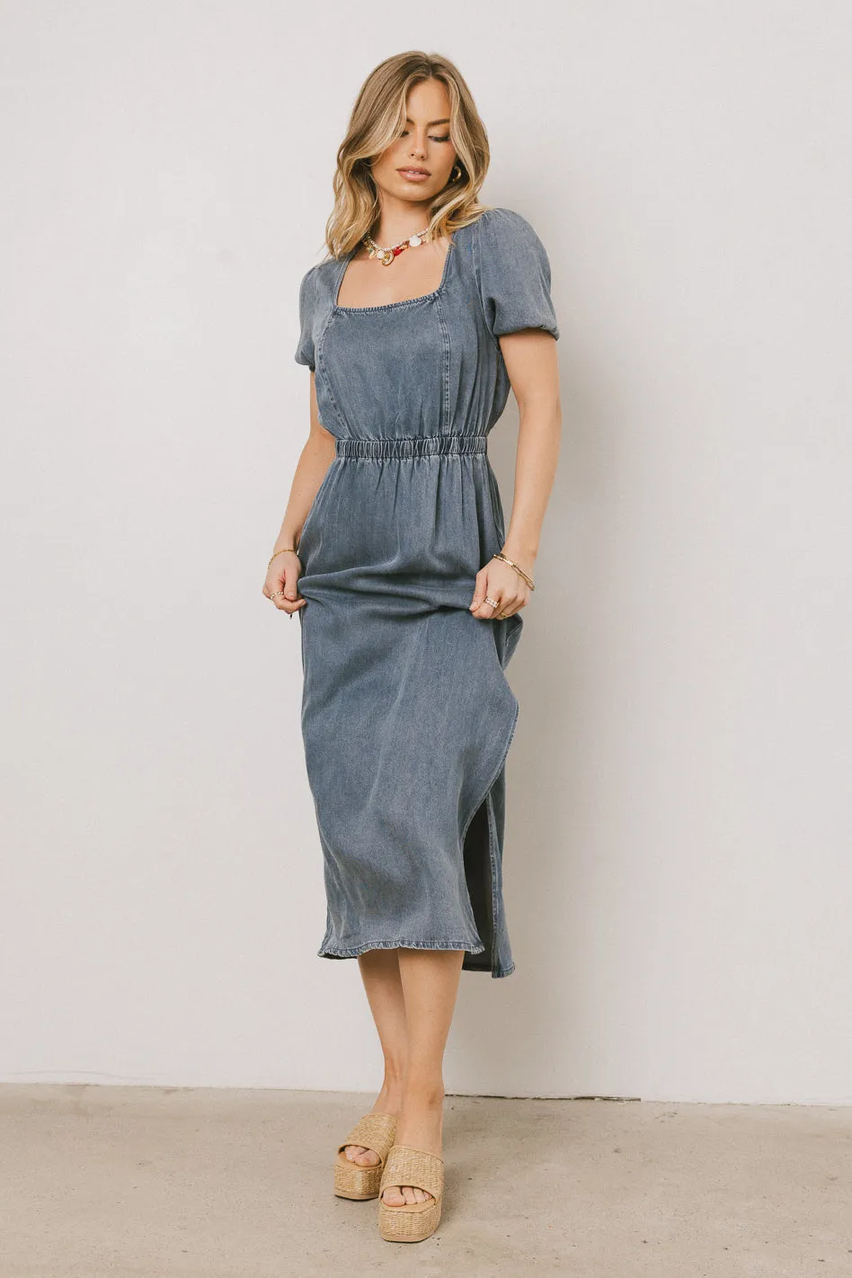 Gael Denim Maxi Dress - FINAL SALE sold by bohme product image thumbnail 3