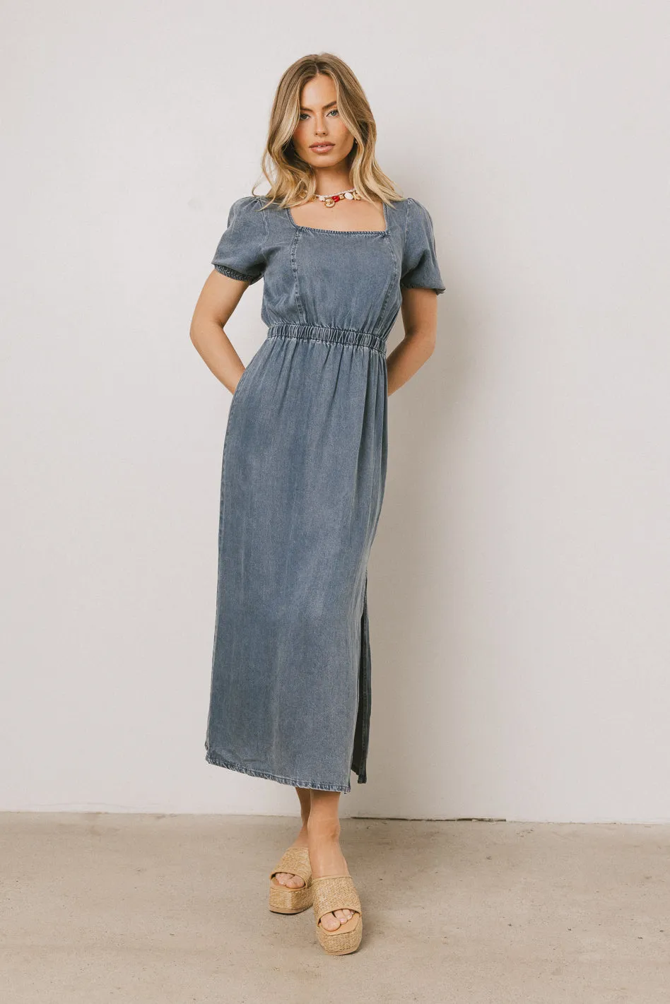 Gael Denim Maxi Dress - FINAL SALE sold by bohme product image thumbnail 5