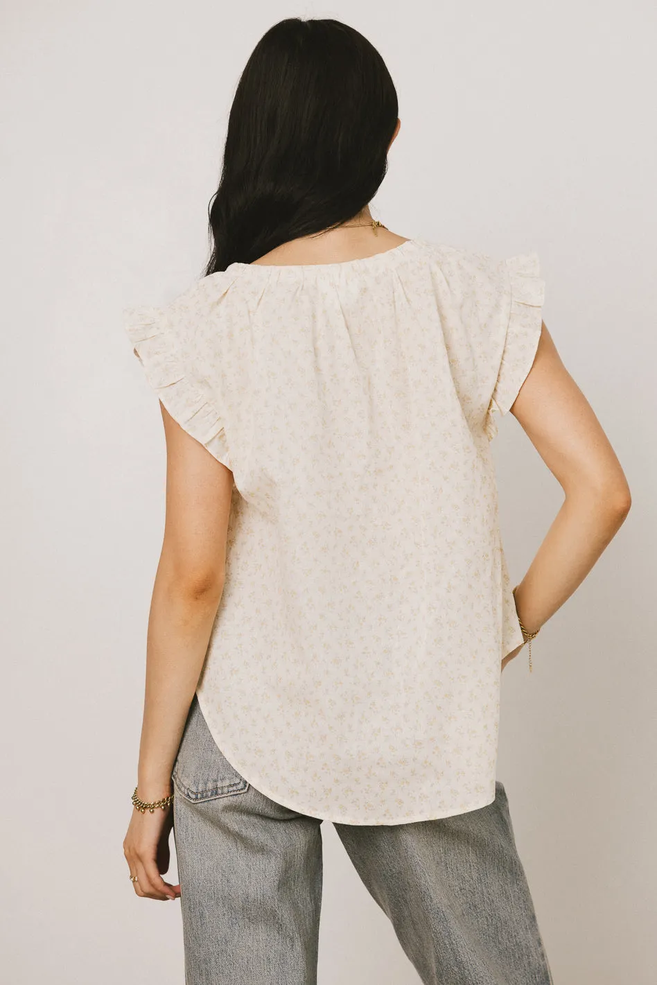 Rome Floral Blouse in Yellow sold by bohme product image thumbnail 3