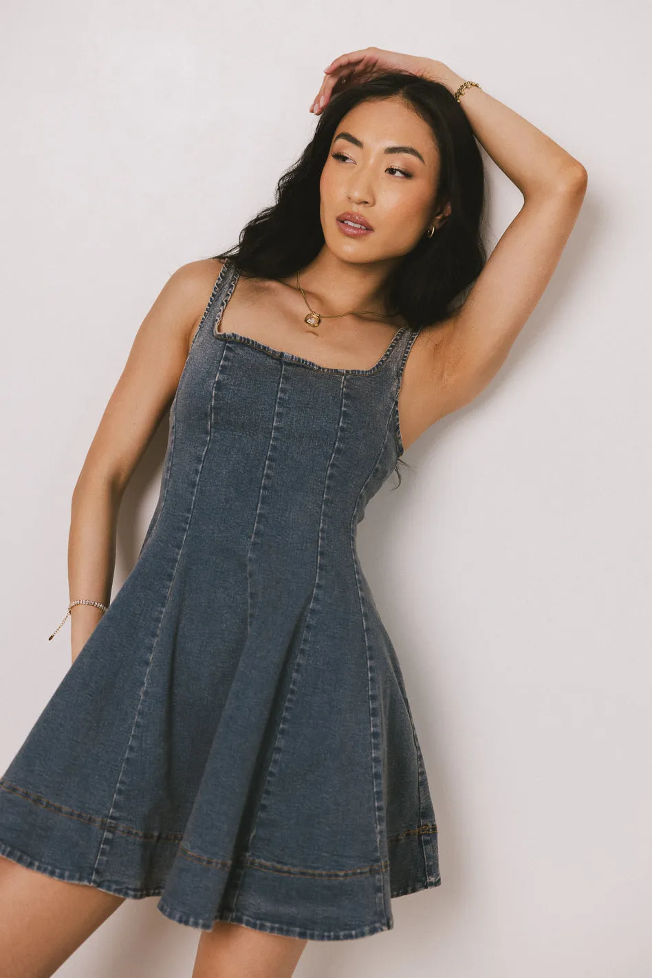 Bennett Denim Mini Dress - FINAL SALE sold by bohme product image thumbnail 3