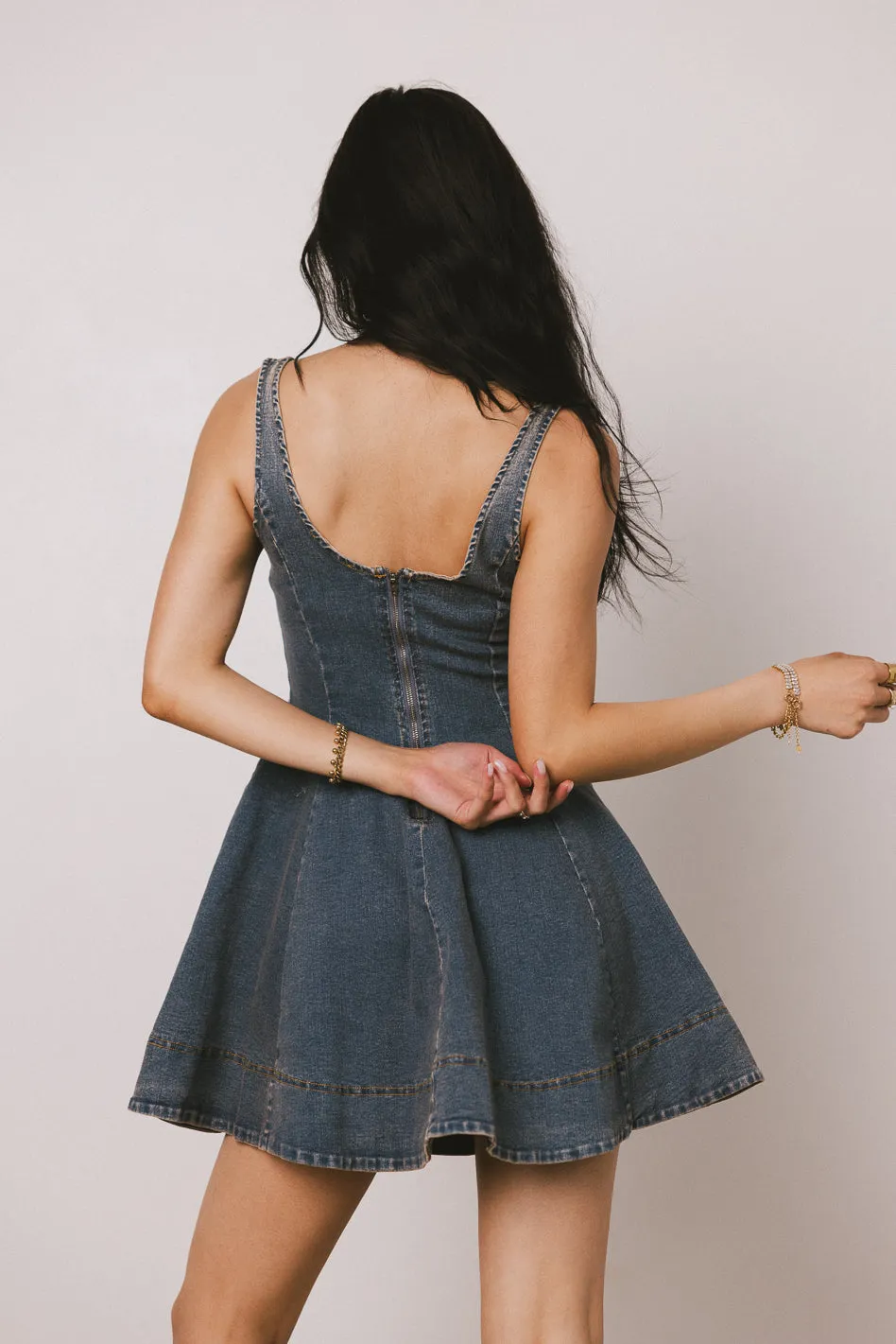 Bennett Denim Mini Dress - FINAL SALE sold by bohme product image thumbnail 2