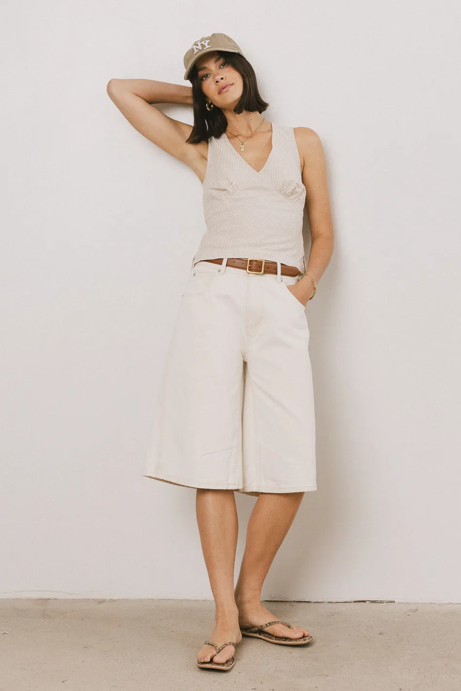 Alden Bermuda Shorts in Cream - FINAL SALE sold by bohme product image thumbnail 3