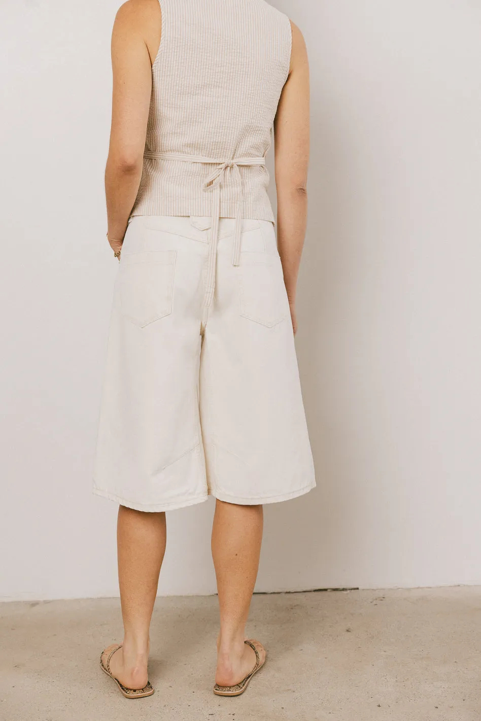 Alden Bermuda Shorts in Cream - FINAL SALE sold by bohme product image thumbnail 4