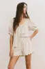 Owen Scalloped Top in Oatmeal sold by bohme