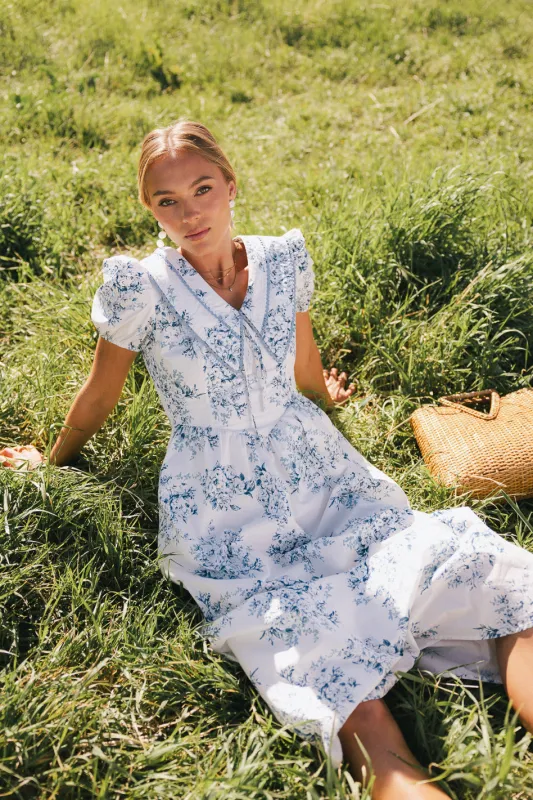 Kyrie Floral Midi Dress sold by bohme