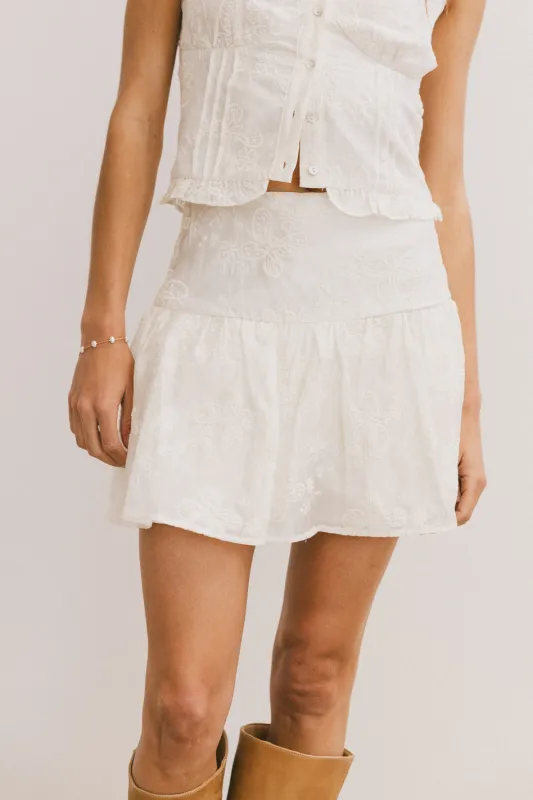 Devin Embroidered Mini Skort - FINAL SALE sold by bohme