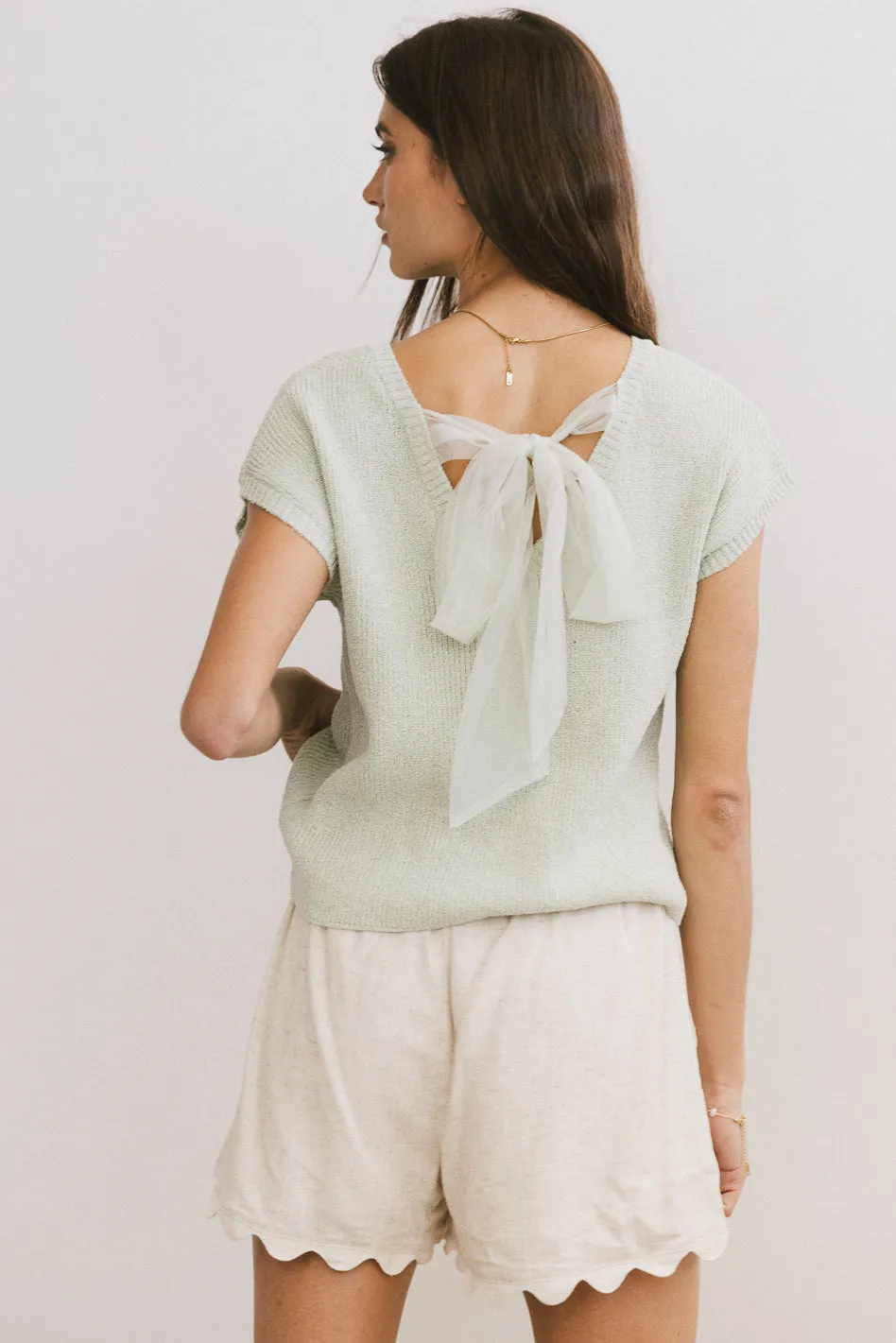 Amy Knit Top in Sage - FINAL SALE sold by bohme product image thumbnail 4
