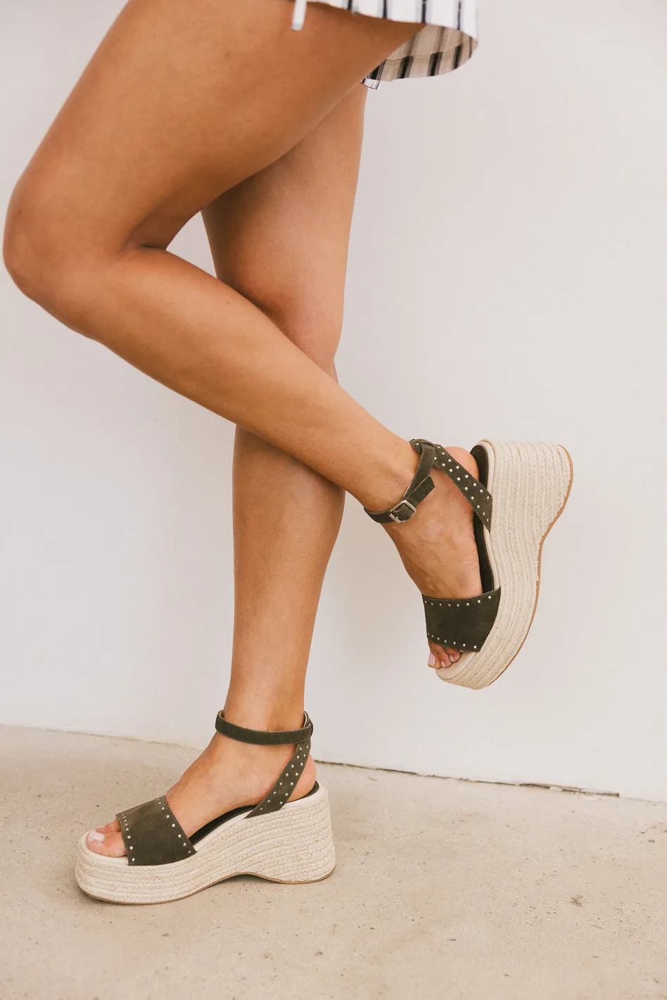 Pascha Wedge Sandal in Olive sold by bohme product image thumbnail 4