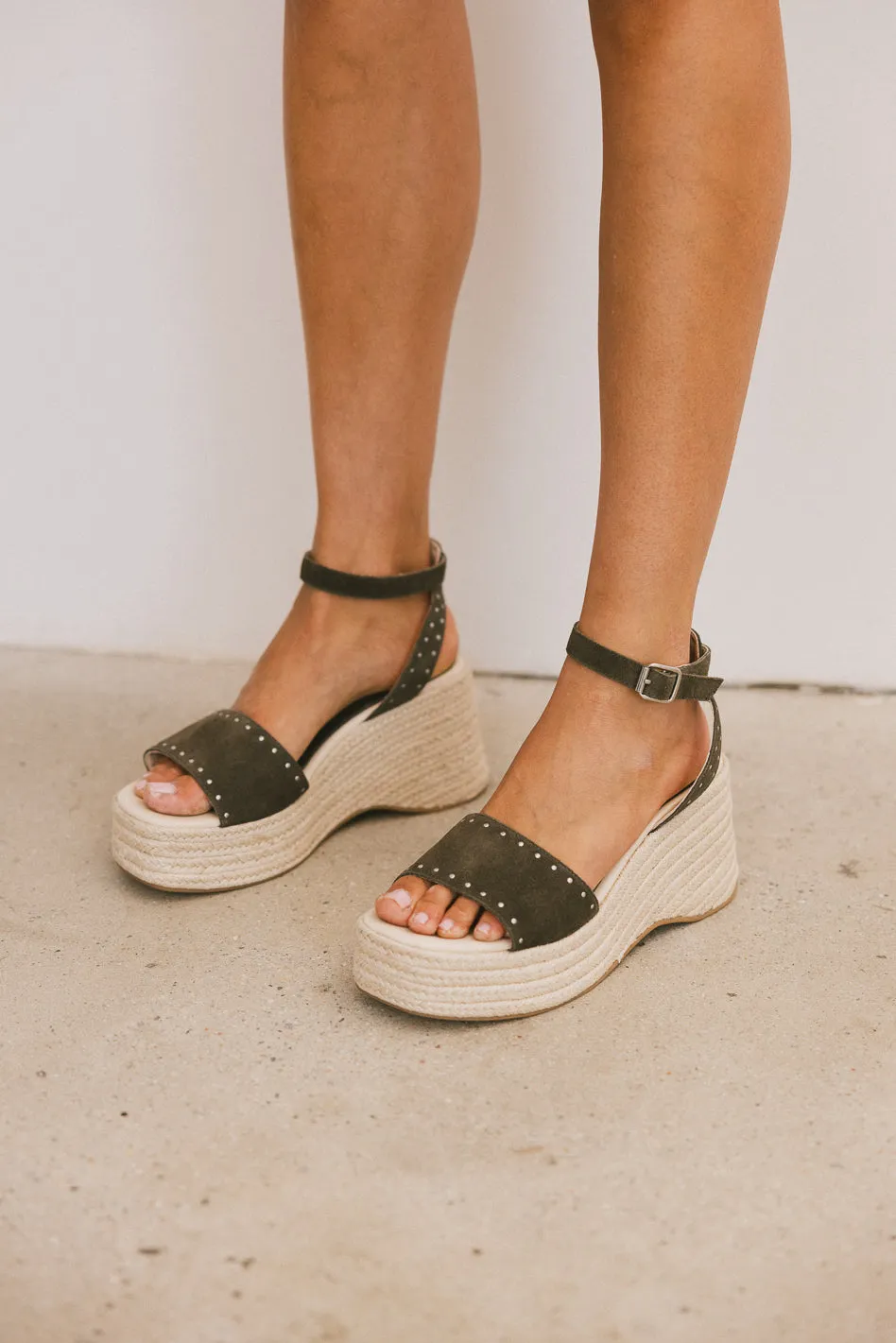 Pascha Wedge Sandal in Olive sold by bohme product image thumbnail 2