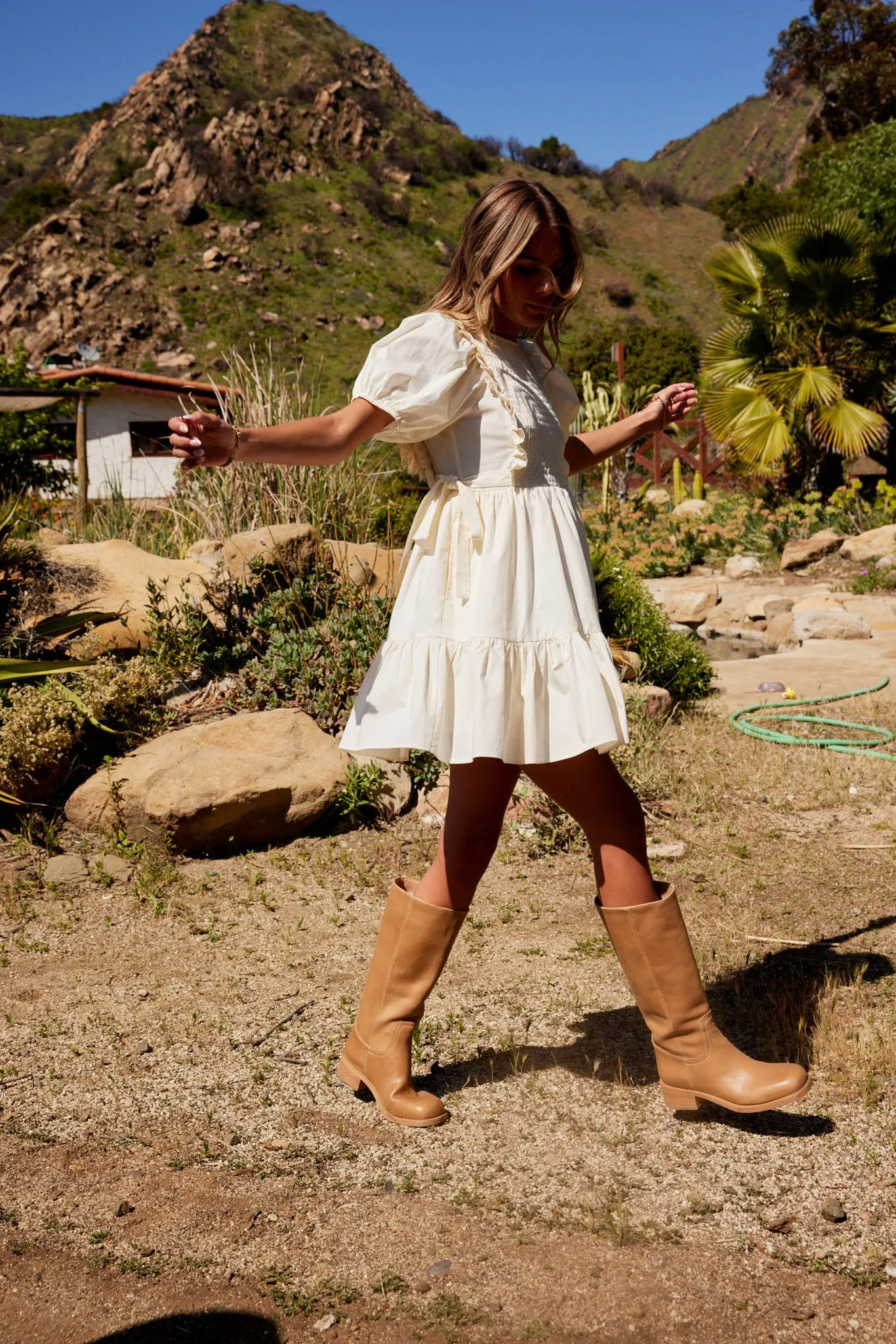 Mei Smocked Mini Dress - FINAL SALE sold by bohme product image thumbnail 4