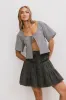 Ember Gingham Top in Black sold by bohme