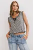 Calvin Gingham Tank in Black sold by bohme