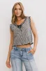 Calvin Gingham Tank in Black sold by bohme