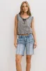 Calvin Gingham Tank in Black sold by bohme