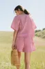Ember Gingham Shorts in Red sold by bohme