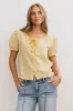 Dean Gingham Blouse in Yellow sold by bohme