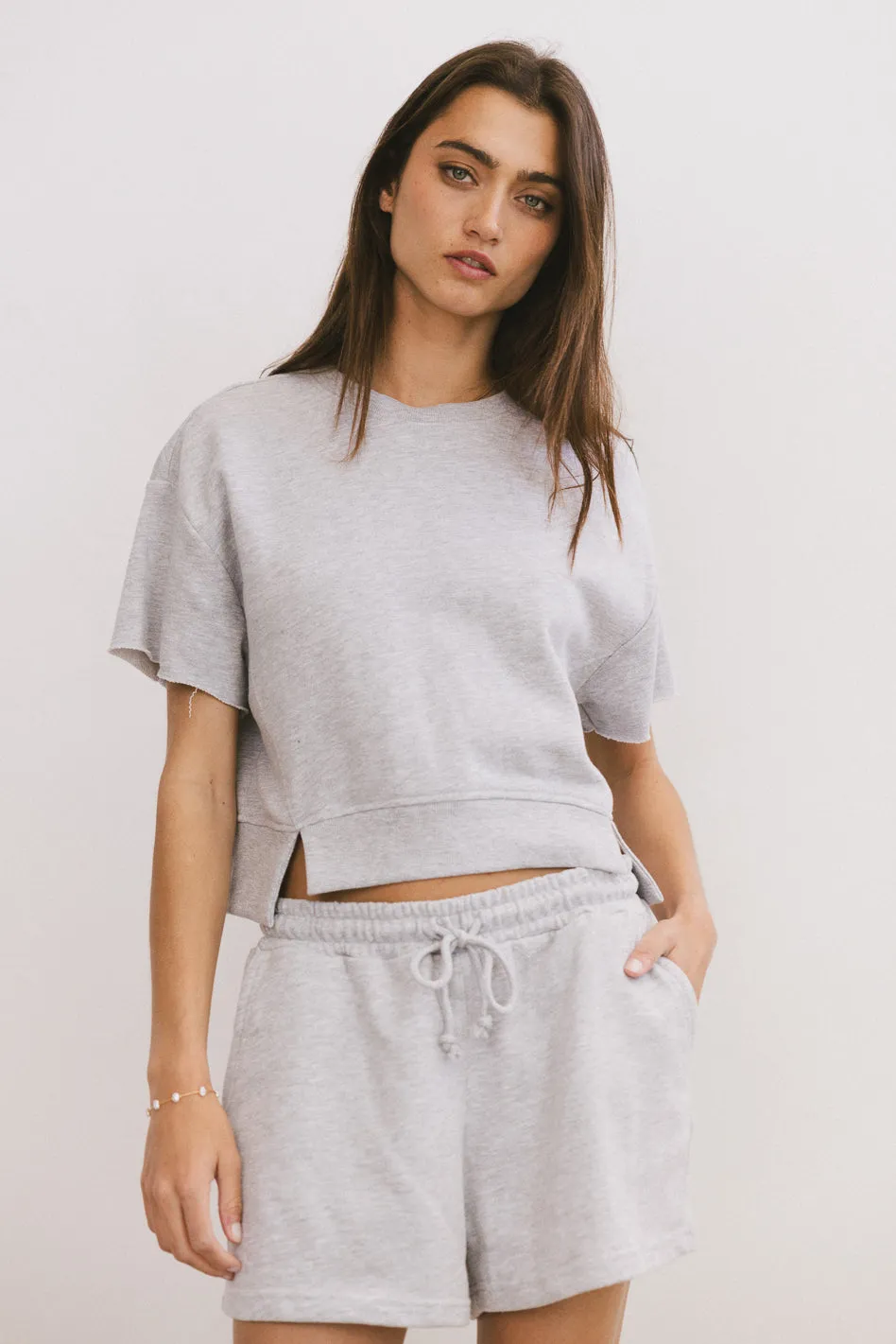 Willa Knit Top in Heather Grey - FINAL SALE sold by bohme product image thumbnail 4