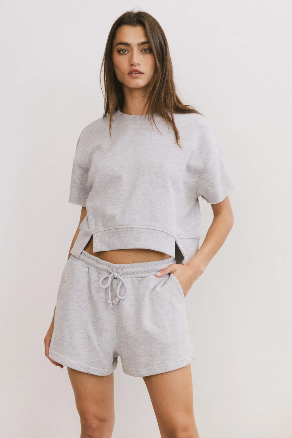 Willa Knit Top in Heather Grey - FINAL SALE sold by bohme