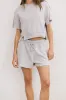 Willa Knit Shorts in Heather Grey sold by bohme
