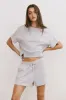 Willa Knit Shorts in Heather Grey sold by bohme