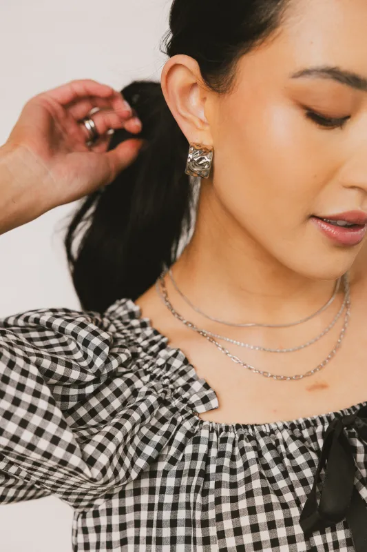 Sylvia Hoop Earrings in Silver sold by bohme