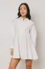 Juliet Collared Mini Dress in White - FINAL SALE sold by bohme