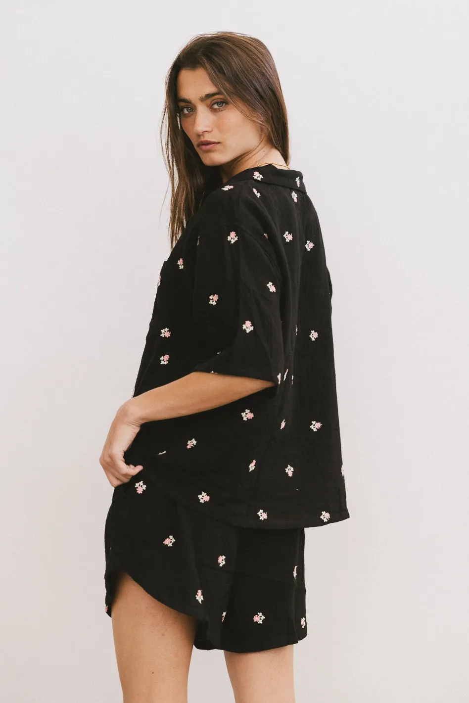 Elia Floral Blouse in Black sold by bohme product image thumbnail 2