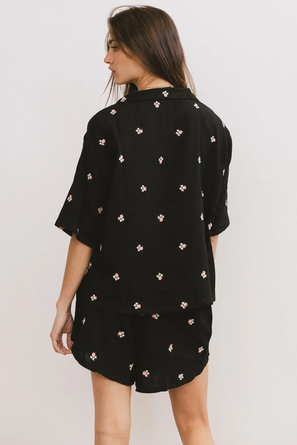 Elia Floral Blouse in Black sold by bohme product image thumbnail 4
